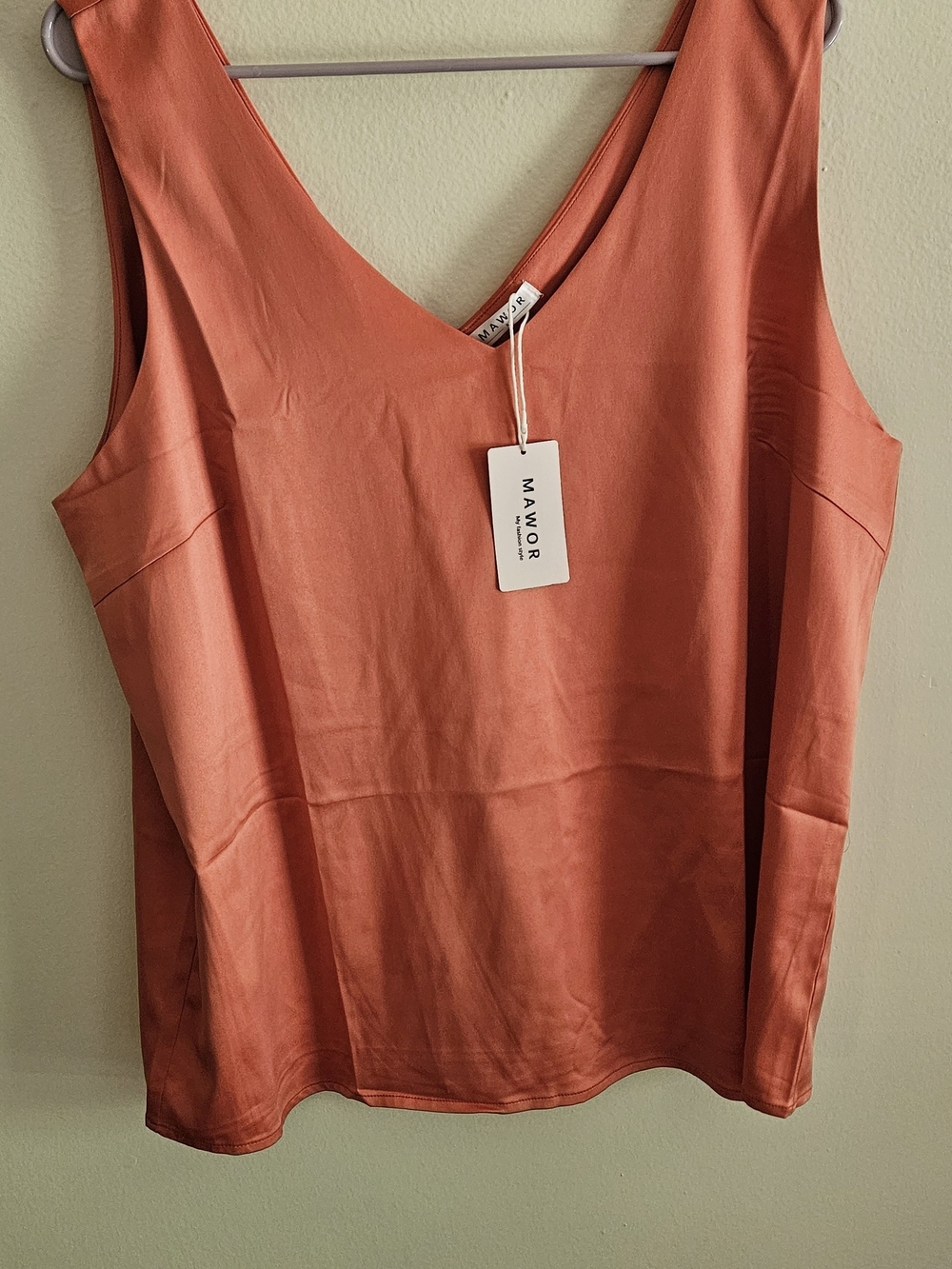Coral V-Neck Sleeveless Tank Top. Summer Vacation, Resort, Wedding, Cruise